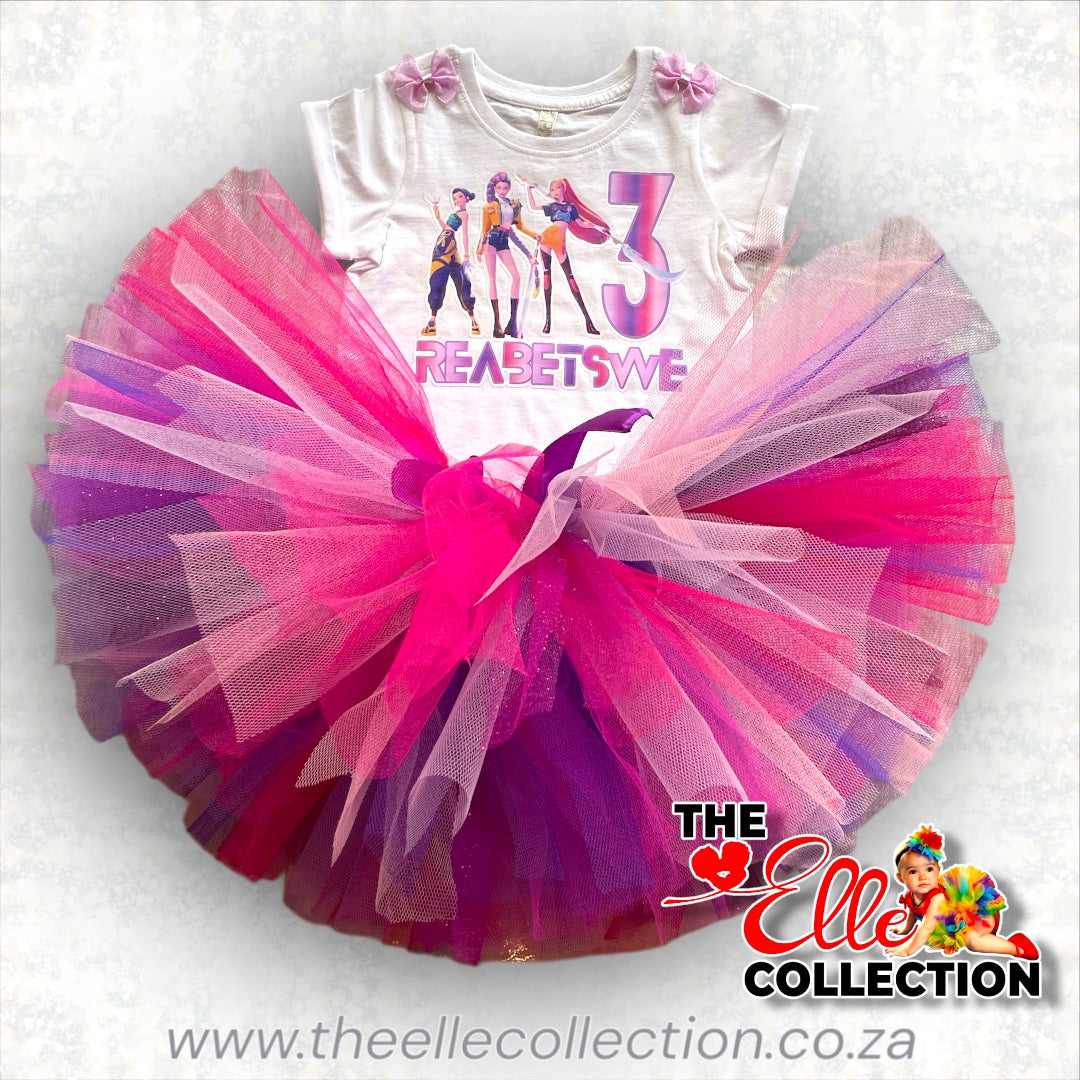K-Pop Demon hunters themed Birthday Tutu outfit