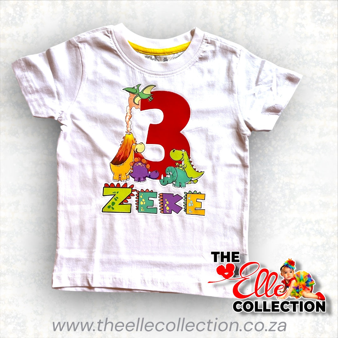 Dinosaur Themed Kid's T-Shirt (or Baby Bodyvest) *Design 1