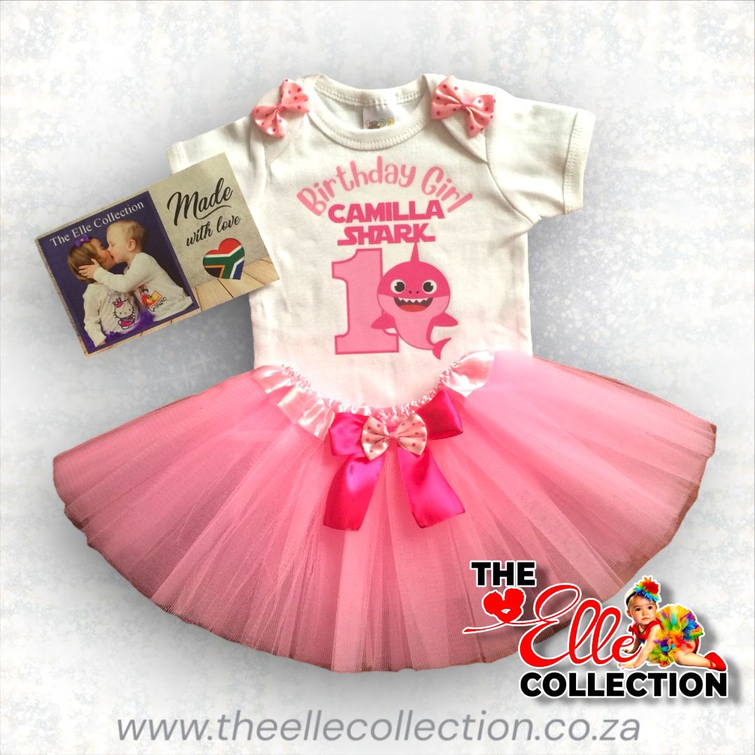 Baby Shark themed Birthday Tutu outfit
