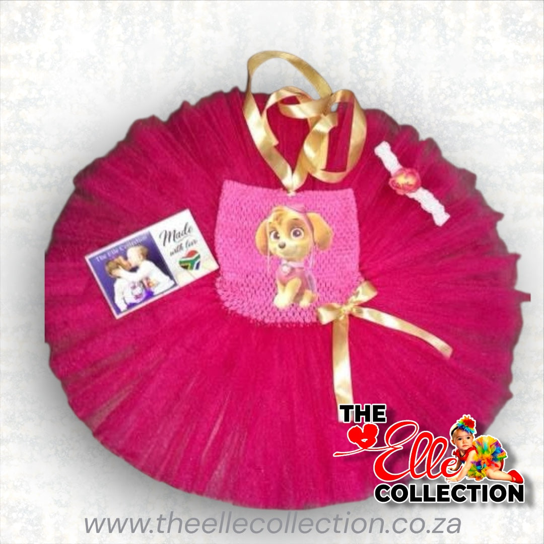 Paw Patrol themed Printed Birthday Dress – The Elle Collection