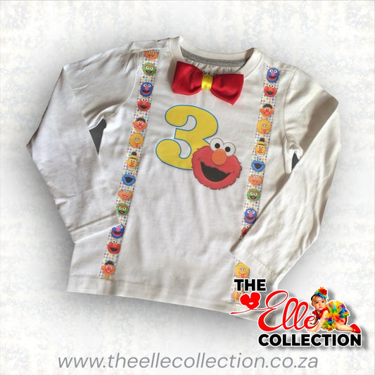 Elmo / Takalani Sesame / Sesame Street Themed Kid's T-Shirt (or Baby Bodyvest) *Design 2