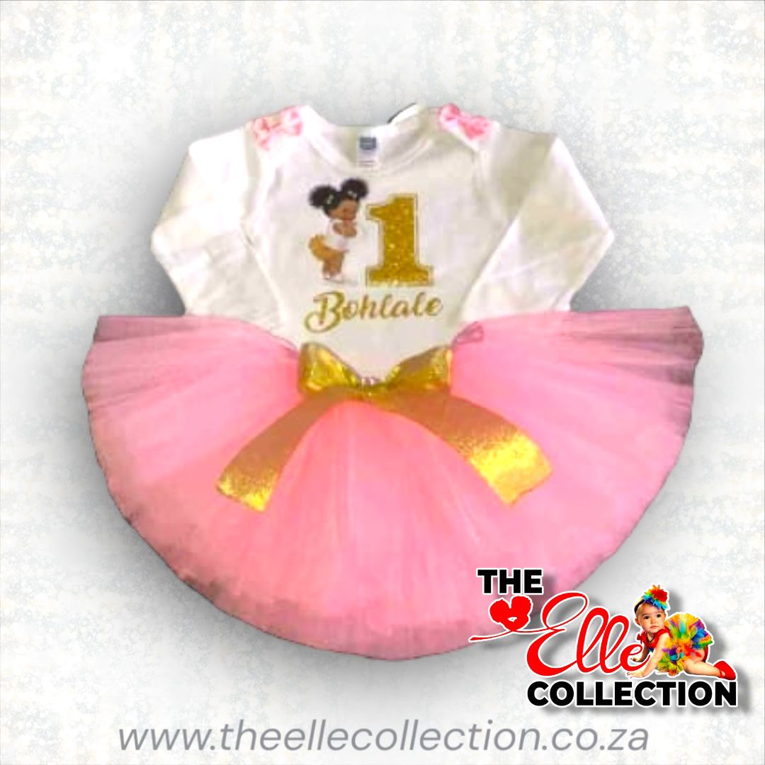 Afropuff Baby themed Birthday Tutu outfit