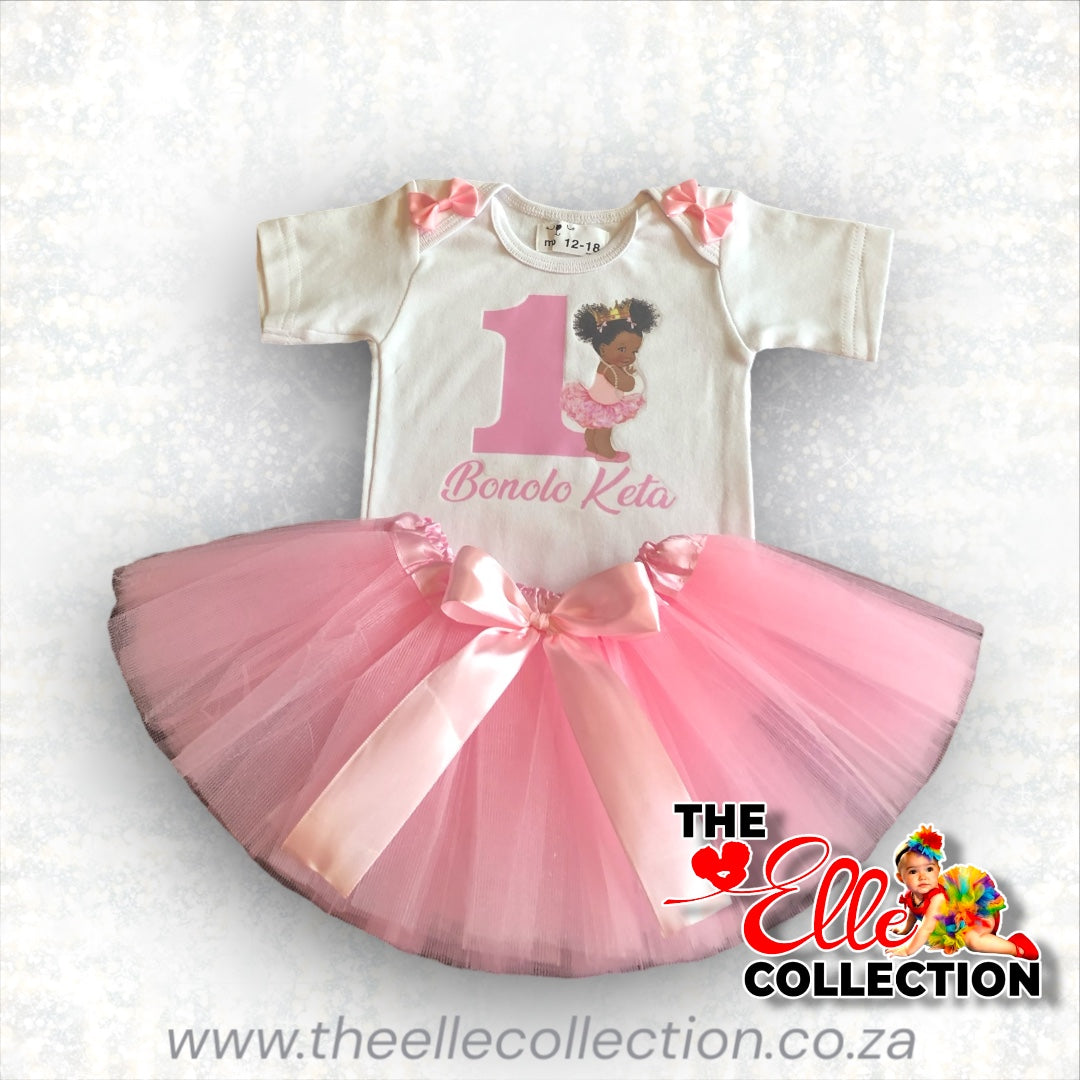 Afropuff Baby themed Birthday Tutu outfit