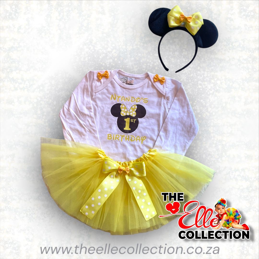 Minnie mouse themed Birthday Tutu outfit