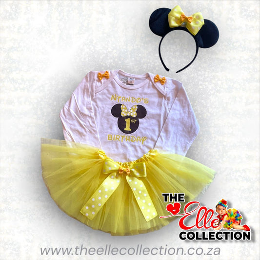 Minnie mouse themed Birthday Tutu outfit
