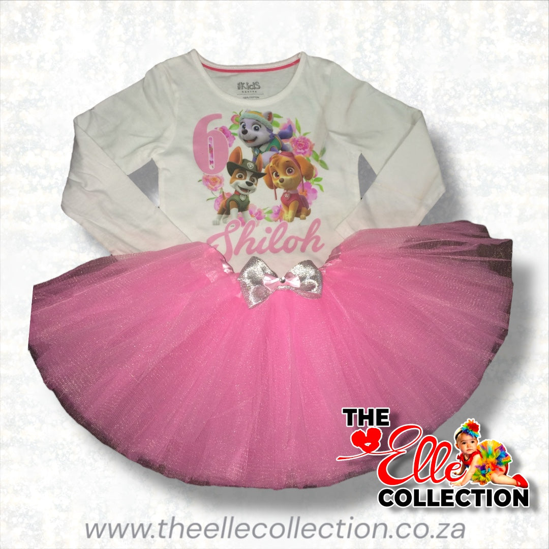 Paw patrol themed Birthday Tutu outfit