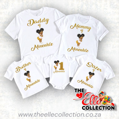 Afropuff Baby themed Personalised T-Shirts - From R170 to R210 - Long or Short sleeved