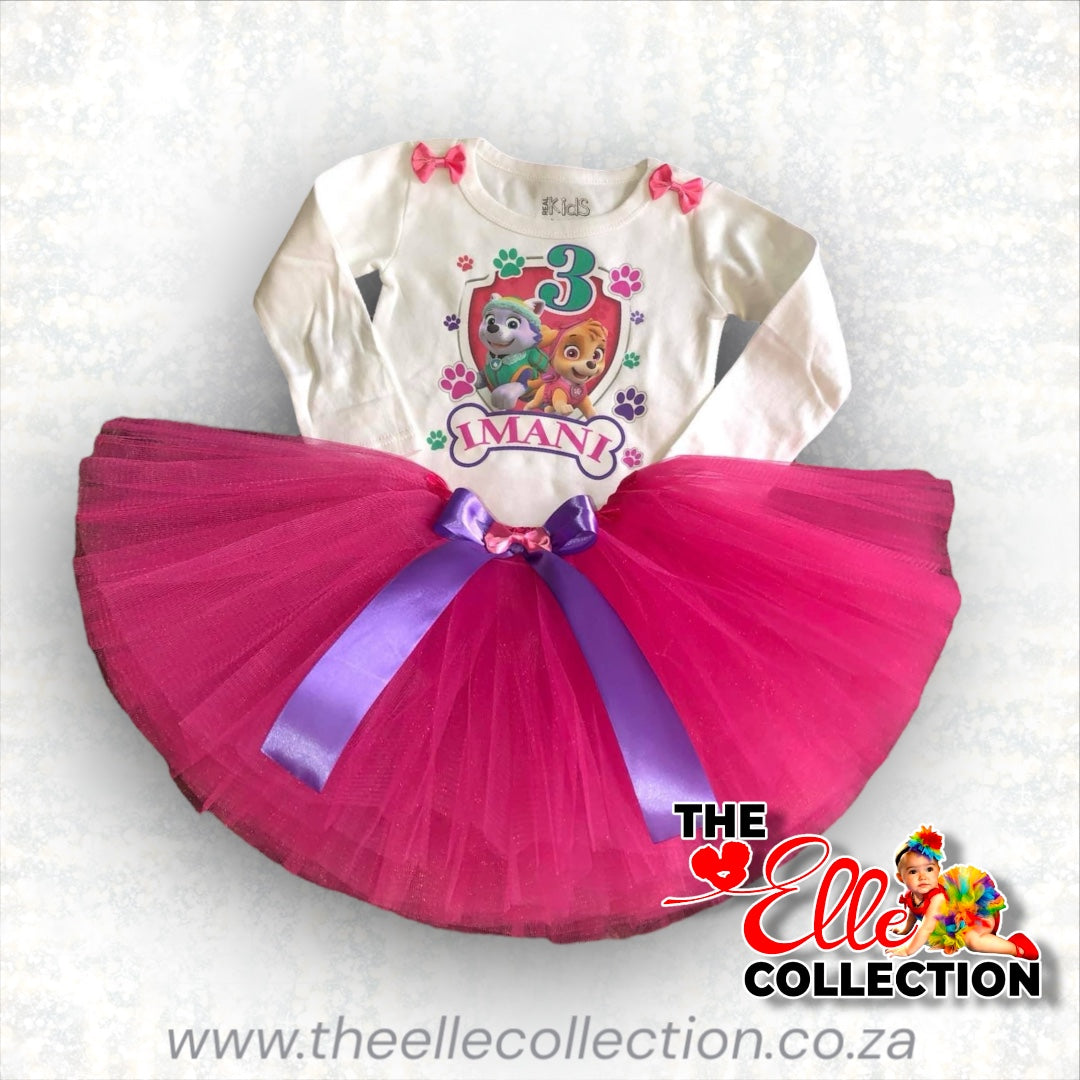 Paw patrol themed Birthday Tutu outfit