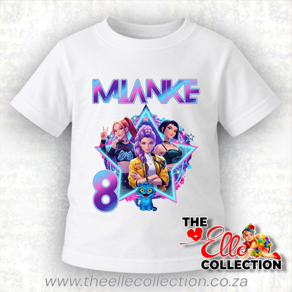 K-Pop demon hunters themed Personalised T-Shirt - From R170 to R210 - Long or Short sleeved